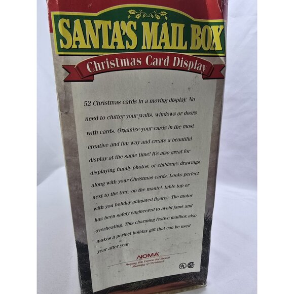 Vintage 1995 Noma Santa's Mail Box Christmas Cards Display 52 Cards In Motion - Picture 11 of 17